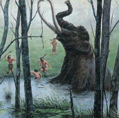 El mamut y el hombre prehistórico 