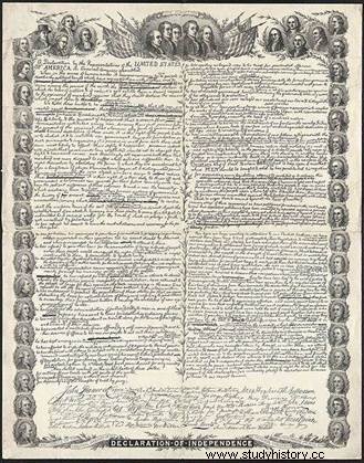 4 de julio de 1776:Declaración de Independencia de los Estados Unidos 