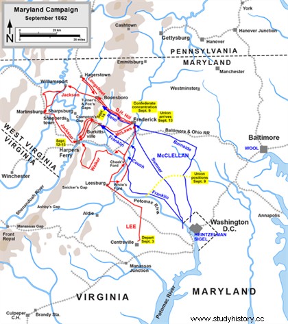 La batalla de Antietam, 17 de septiembre de 1862 