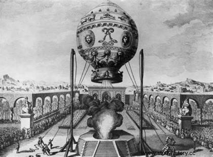 Invención del primer globo aerostático (4 de junio de 1783) 