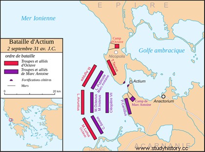 Batalla de Actium (2 de septiembre -31) 