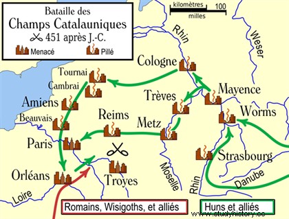 Batalla de los Campos Catalanes (451) 