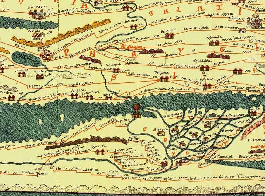 Tabula Peutingeriana 및 ORBIS ROMANVM – MCXXXI AB VRBE CONDITA 