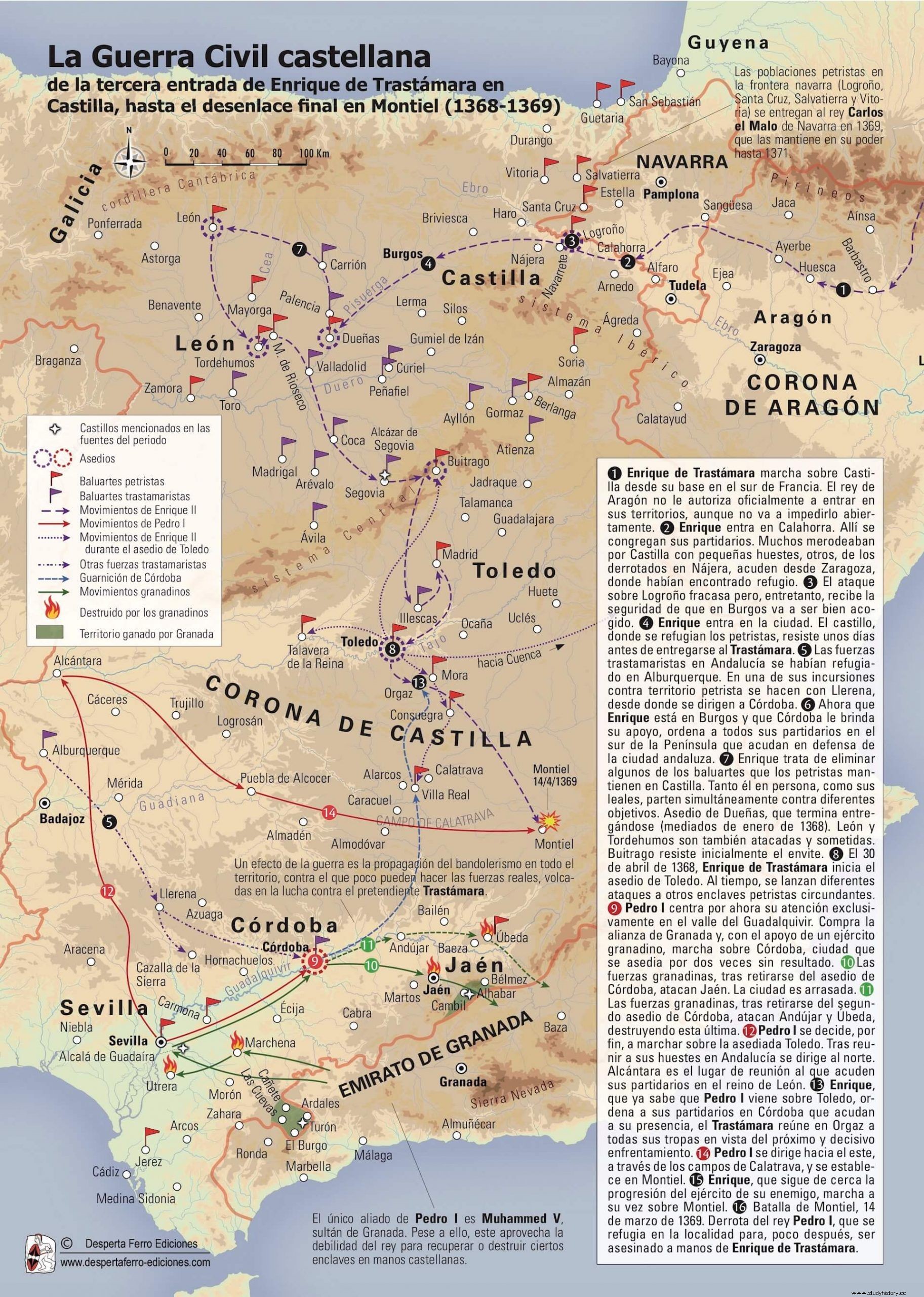 Asedios y operaciones especiales en la Primera Guerra Civil Castellana (1350-1369) 