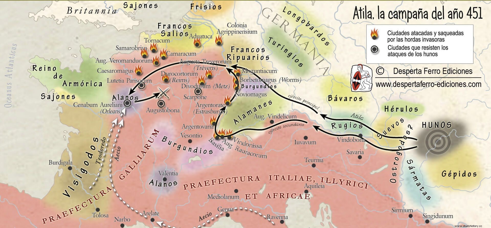 La Batalla de los Campos Cataláunicos 