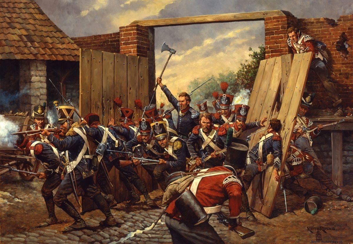 Las puertas de Hougoumont, Waterloo 1815 