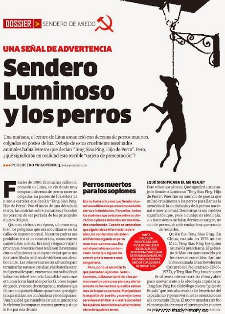 Señal de advertencia. Sendero Luminoso y los perros 