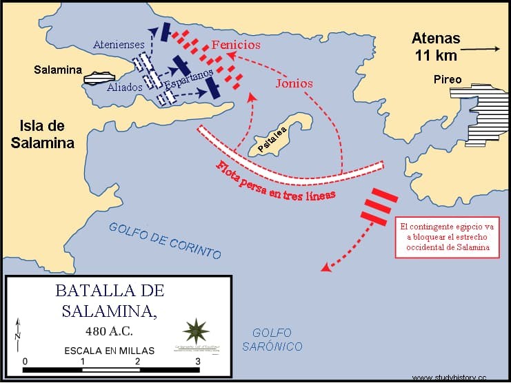 考古学者がサラミス海戦でギリシャ船の初期位置の場所を発見したとき 