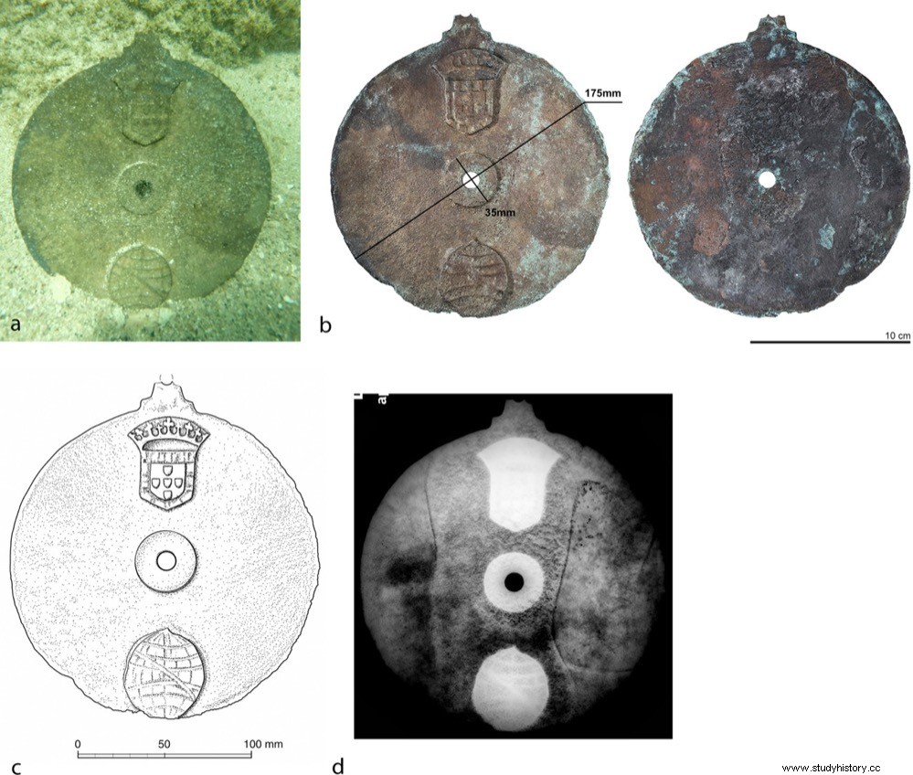1502년 오만의 포르투갈 난파선 유적 중 세계에서 가장 오래된 항해용 아스트롤라베 