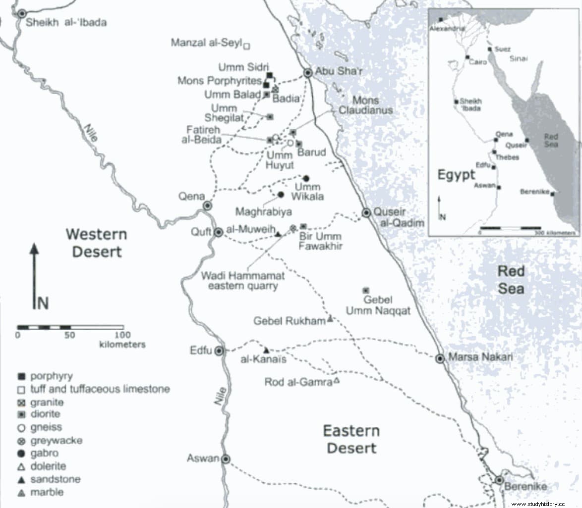 Mons Claudianus, la gran cantera de la Antigua Roma en Egipto 