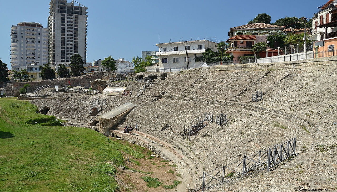 El anfiteatro romano de Durrës en Albania, el más grande de los Balcanes 