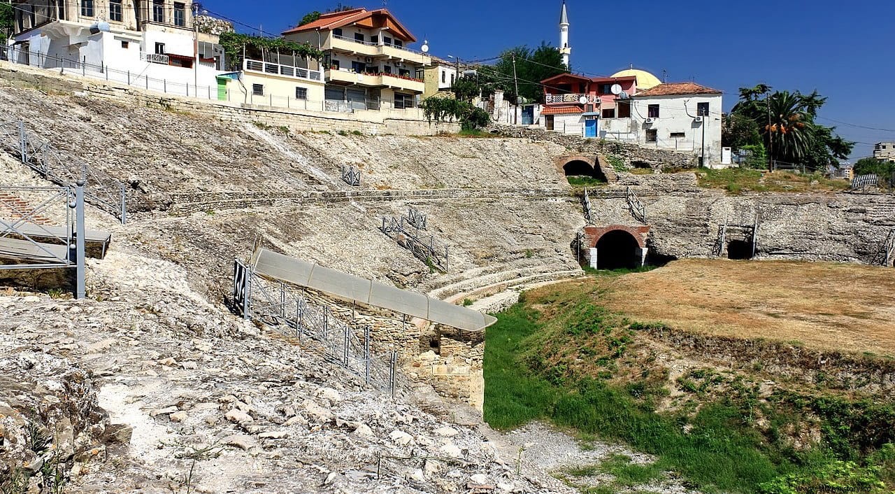 El anfiteatro romano de Durrës en Albania, el más grande de los Balcanes 