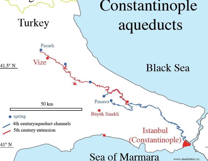 彼らは古代世界最長のコンスタンティノープルの水道の維持システムを発見した 