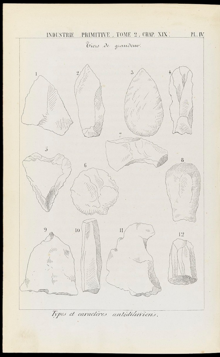 다윈보다 13년 앞서 고대인의 개념을 제시한 고고학자 부쉐 드 페르트(Boucher de Perthes) 