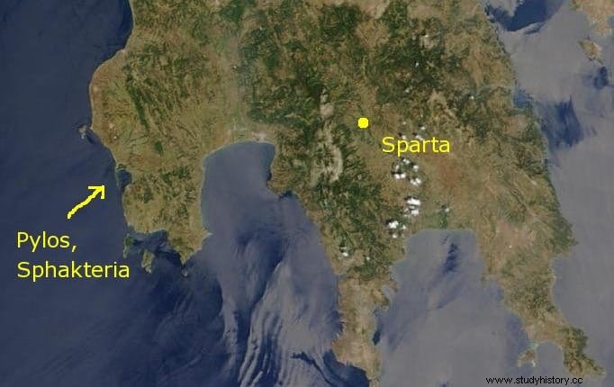 スパルタ人が唯一降伏したのは、スファクテリアの戦いです。 