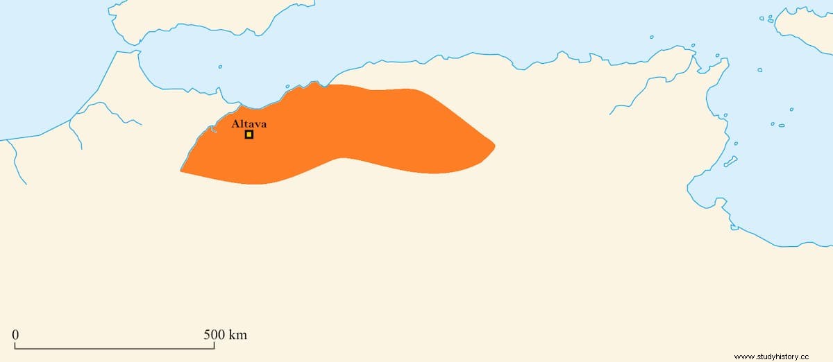 アルタヴァ、イスラムの拡大に抵抗しようとしたアルジェリアのローマの後継者であるキリスト教徒のベルベル王国 