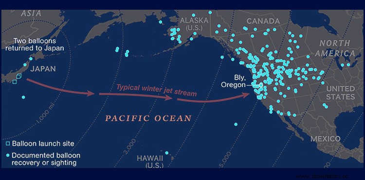Когда японцы бомбили США воздушными шарами во время Второй мировой войны 