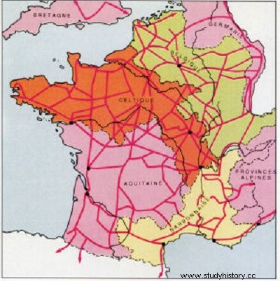 Calzadas romanas en la Galia 