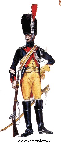 Los gendarmes de élite de la guardia. 