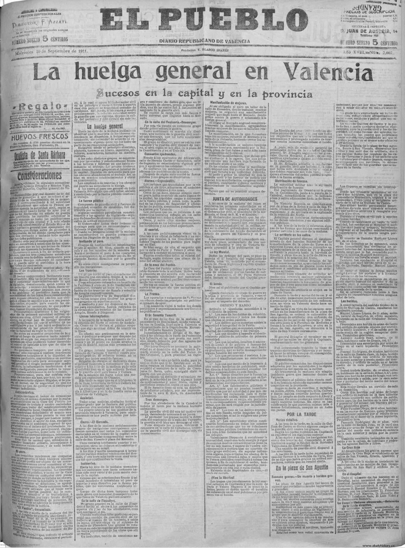 1911 年のカルカイセント（バレンシア、リベラ アルタ）の反乱 