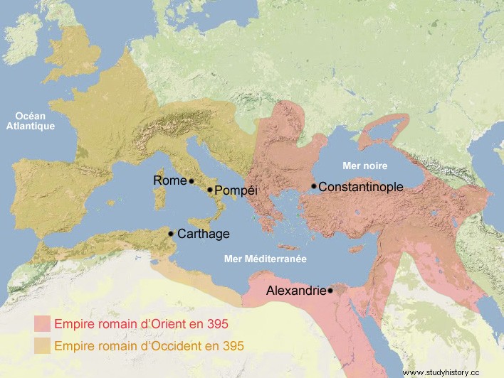 Del 200 al 555 d.C. J.-C.:Caída de Roma y evolución del cristianismo 