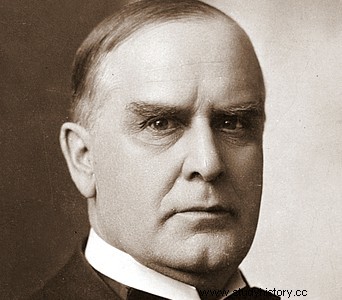 William McKinley, 25º presidente de los Estados Unidos de América, que provocó la guerra hispanoamericana 