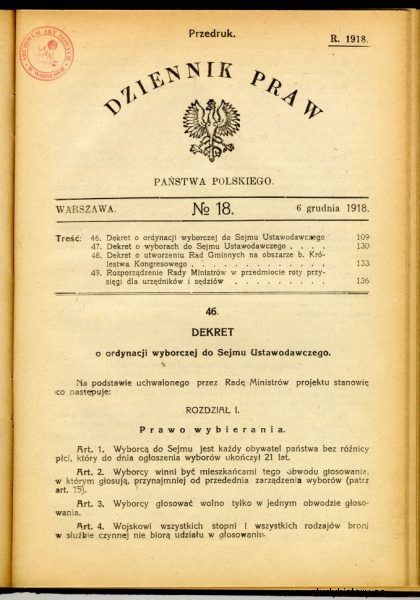 100年前、ポーランドの女性は選挙権に疑問を抱いていました。それは決して男性からの贈り物ではなかったので、彼らはそうしました！ 