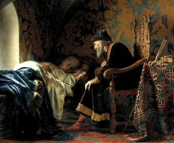 끔찍한 이반(Ivan the Terrible)은 온화하고 사랑이 많은 남편이었습니다. 그는 보야르들이 그의 아내를 살해한 후에야 폭군이 되었습니까? 