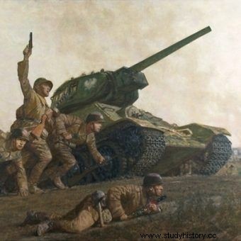 Tanque T-34. La nueva  estrella  del Ejército Rojo 