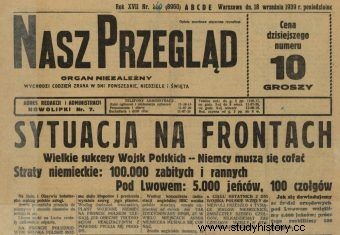 10 заголовков сентября 1939 года, убеждающих, что Польша... выигрывает войну! 