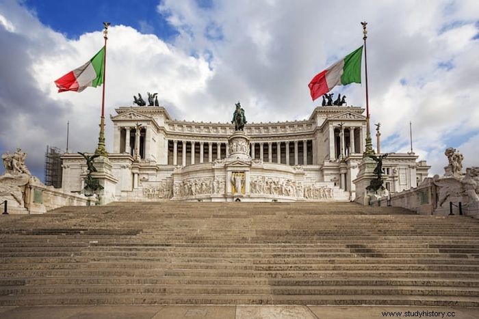 Historia cronológica del nacimiento de la República Italiana. 