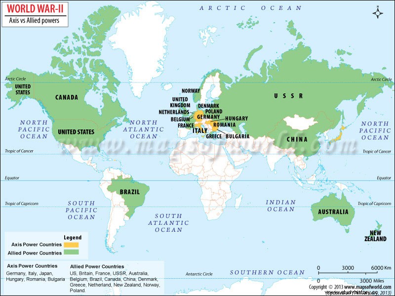 世界大戦の短い歴史と年表 