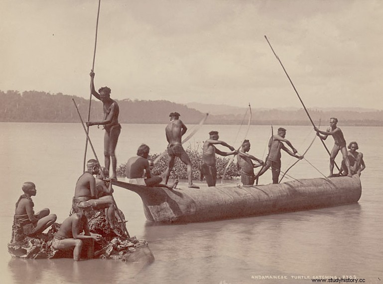 La antropología cultural del pueblo Andaman de los pueblos indígenas. 