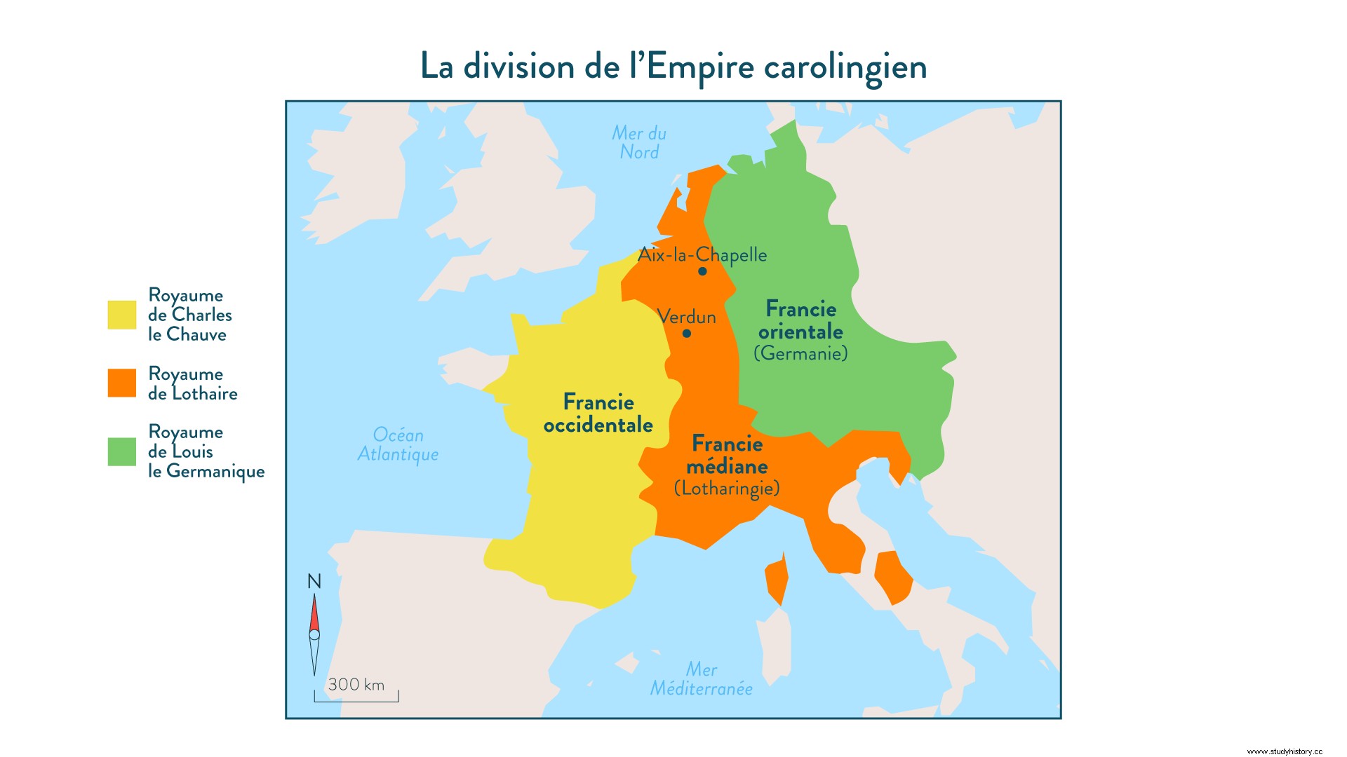 ヴェルダン分割、カロリング帝国分割 