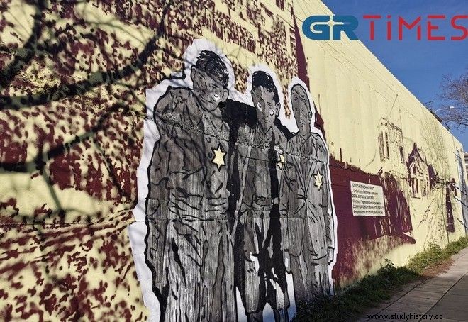 Salónica:Finalizado el conmovedor mural sobre el Holocausto 