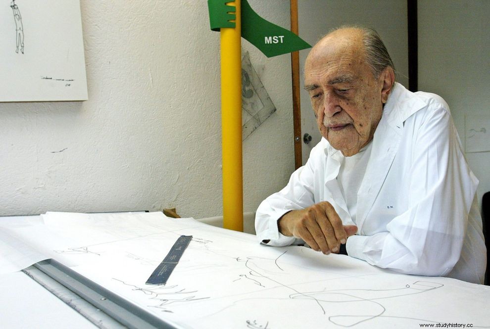 Oskar Niemeyer, un arquitecto visionario. Vivió hasta los 105 años y creó edificios asombrosos. 