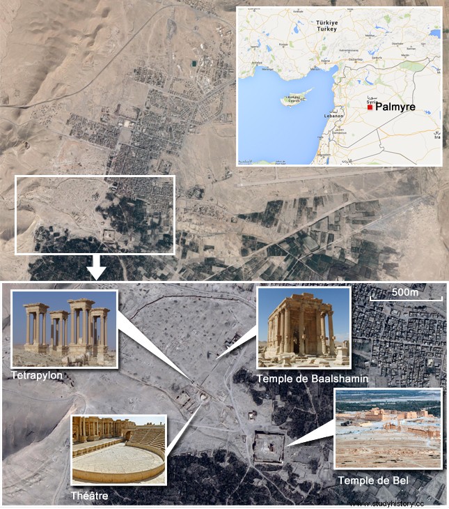 El templo de Bel completamente destruido por Daesh en Palmira 