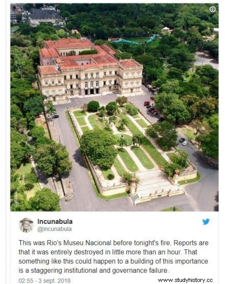 リオ国立博物館の火災：ブラジルの心に響く 