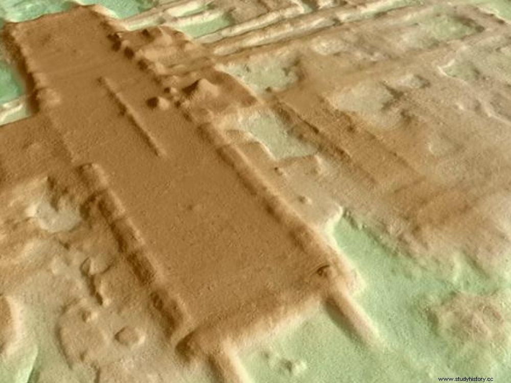 1400m de largo, la estructura más grande y antigua del mundo maya revelada por Lidar 