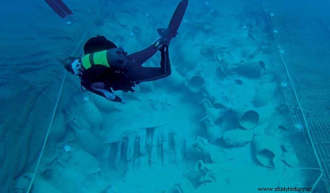 古代の難破船:地中海での難破船「ブー・フェレール」の発見 