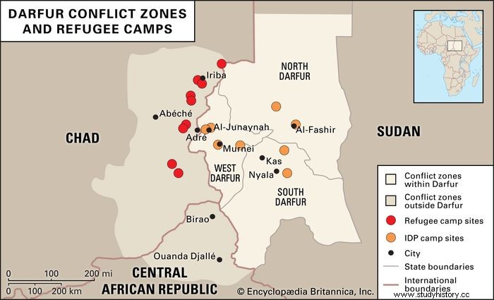 ダルフール |歴史的地域と旧州、スーダン 