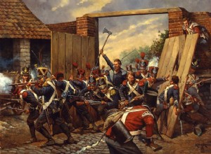 The Gates of Hougoumont, Waterloo 1815 