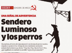 Señal de advertencia. Sendero Luminoso y los perros 