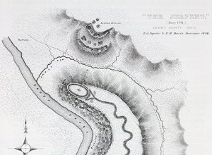 Serpent Mound, the largest effigy mound in the world, situated on an astroblem 