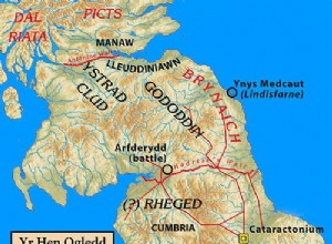 The ancient Celtic kingdom of Rheged in Great Britain 