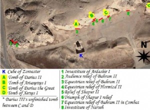 The monumental tombs of the Achaemenid kings in Naqsh-e Rostam:Darius, Xerxes, Artaxerxes... 