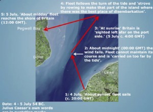 The first archaeological evidence of Julius Caesar s landing site in Britain 