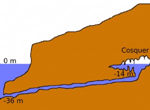 1985년 마르세유에서 발견된 동굴 벽화가 있는 수중동굴 코스커(Cosquer) 