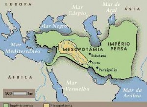 Map of the Persian Empire and Mesopotamia 