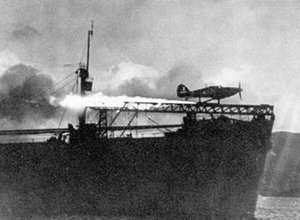 Sea Hurricane catapulted from a freighter 